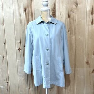 London Fog Light Blue‎ Suede Coat Size Small